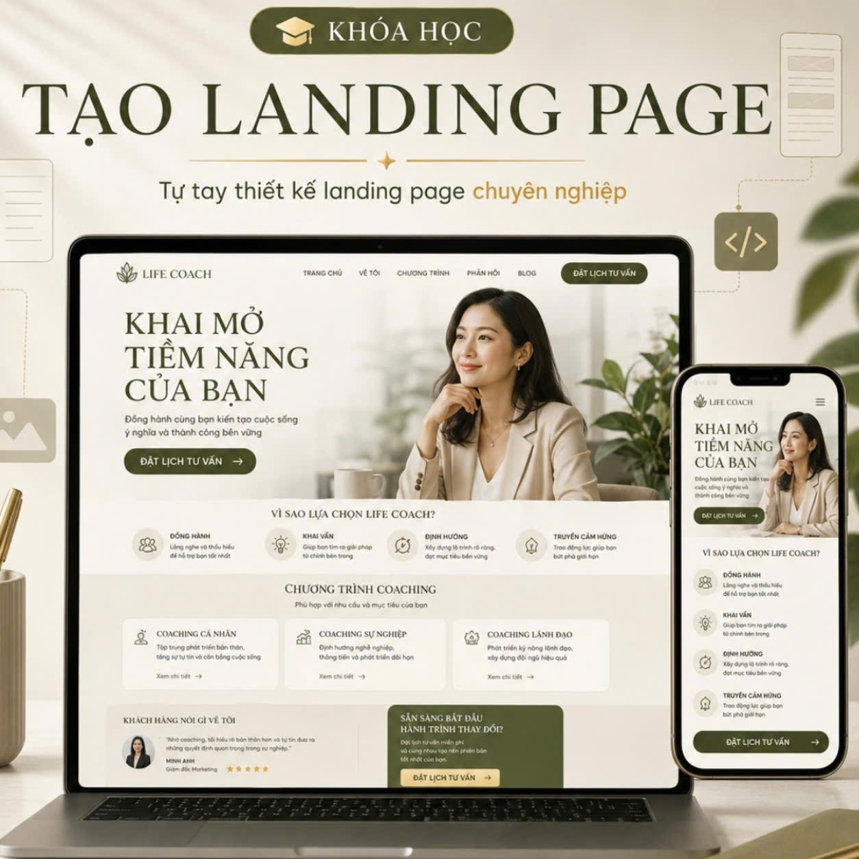 Khoá học 5 ngày tự tạo Landing Page