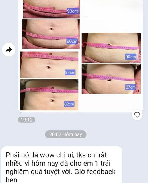 Kết quả ôn ấm tử cung điêu khắc vòng eo